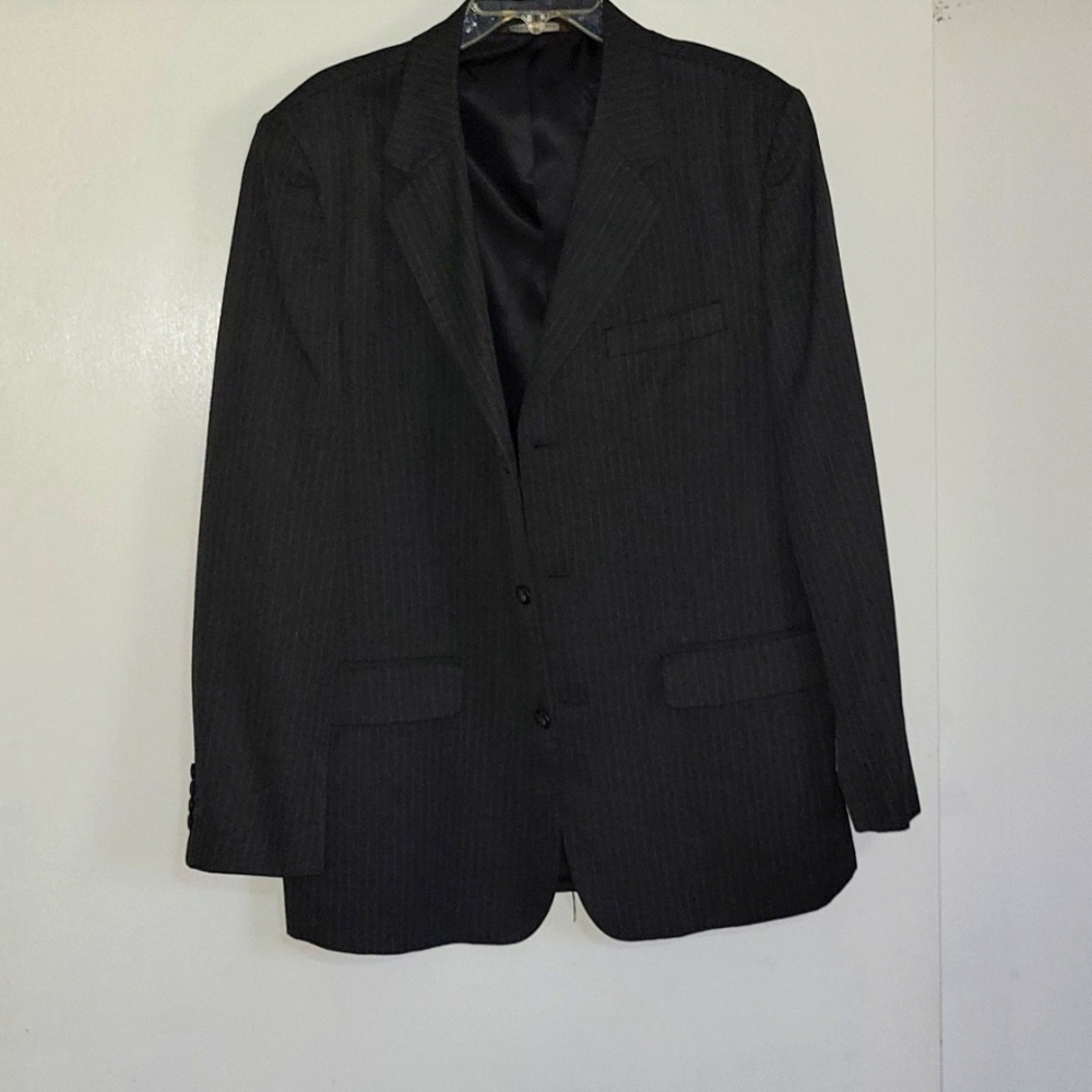 Merona Blazer 42R Grey w/light grey pinstripes